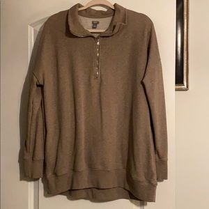 Quarter Zip Tunic Sweatshirt by Aerie